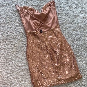 Sparkly rose gold dress